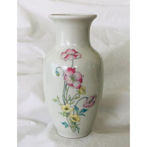 Vintage Fine Porcelain Hand Painted 6" SHIBATA Japan Bud Vase